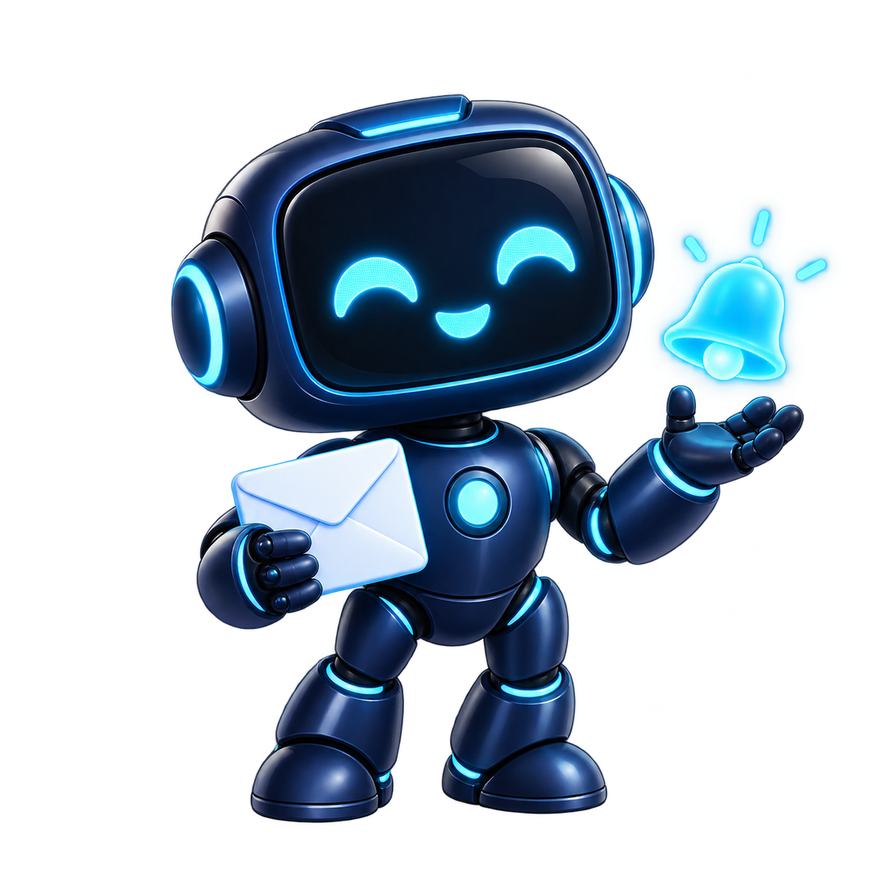 Robot preparing a notification for your team